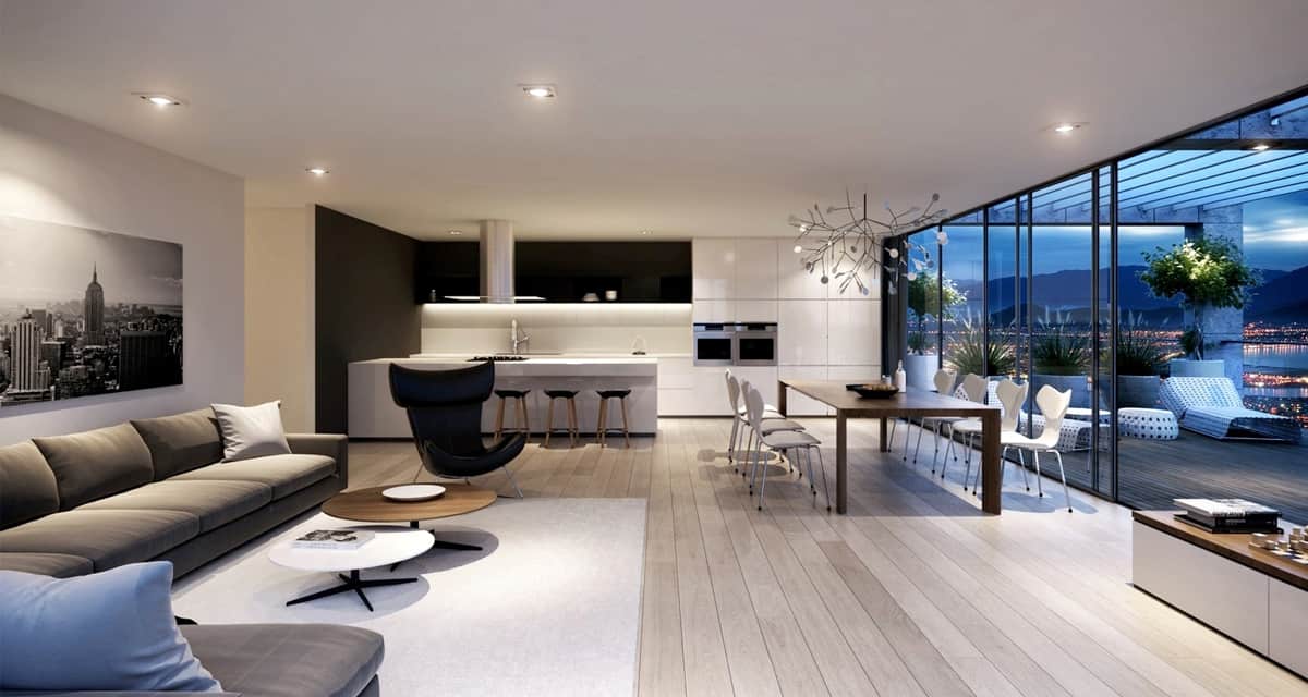 Immagine dell'arredamento di una Zona Giorno in un Open Space