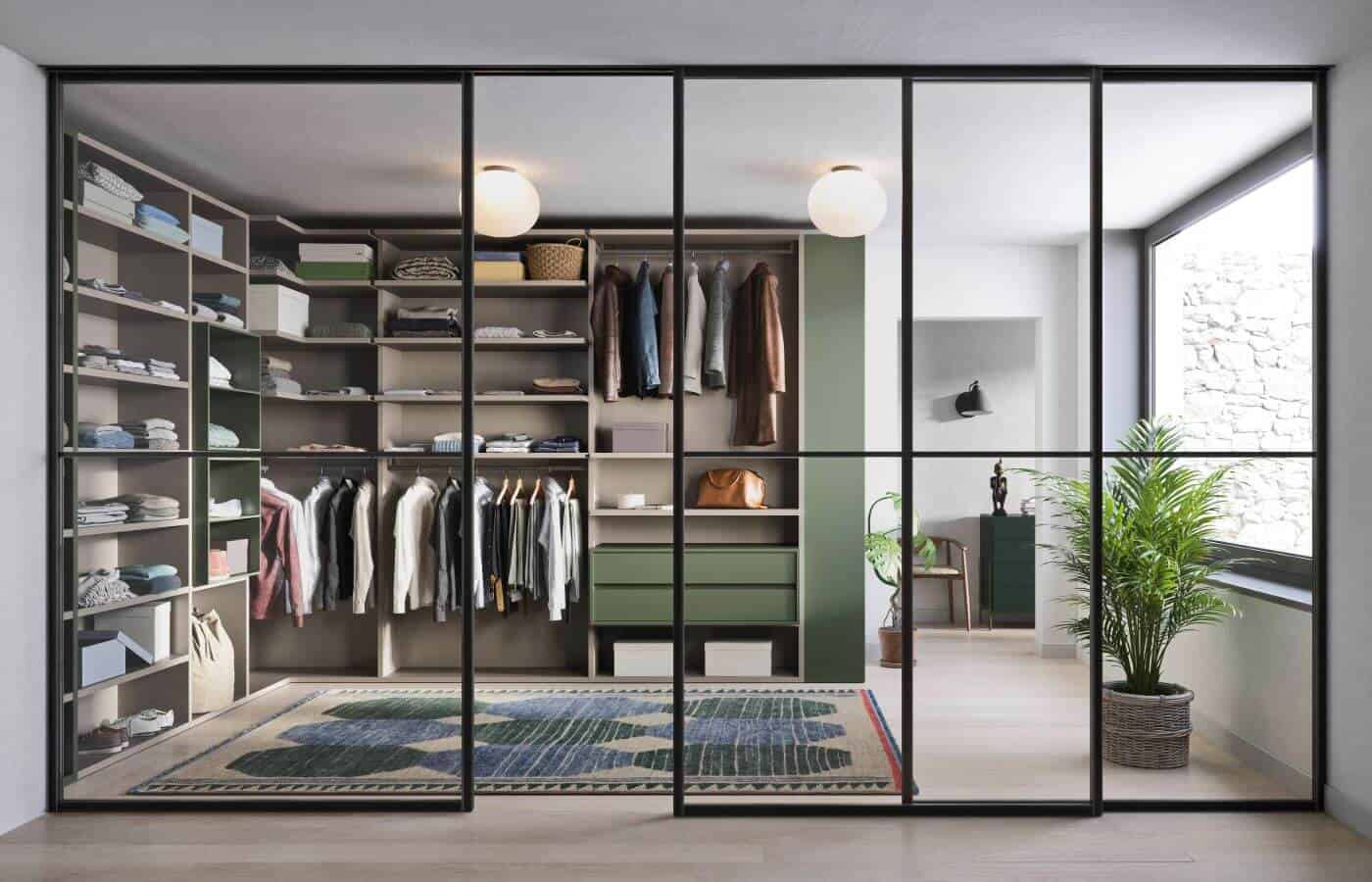 La cabina armadio Oleandro vista frontalmente
