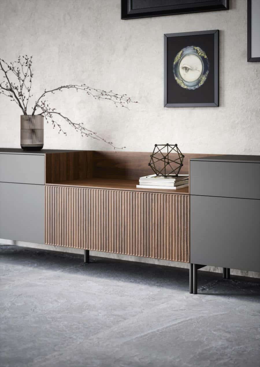 Primo piano della madia collezione Leeds