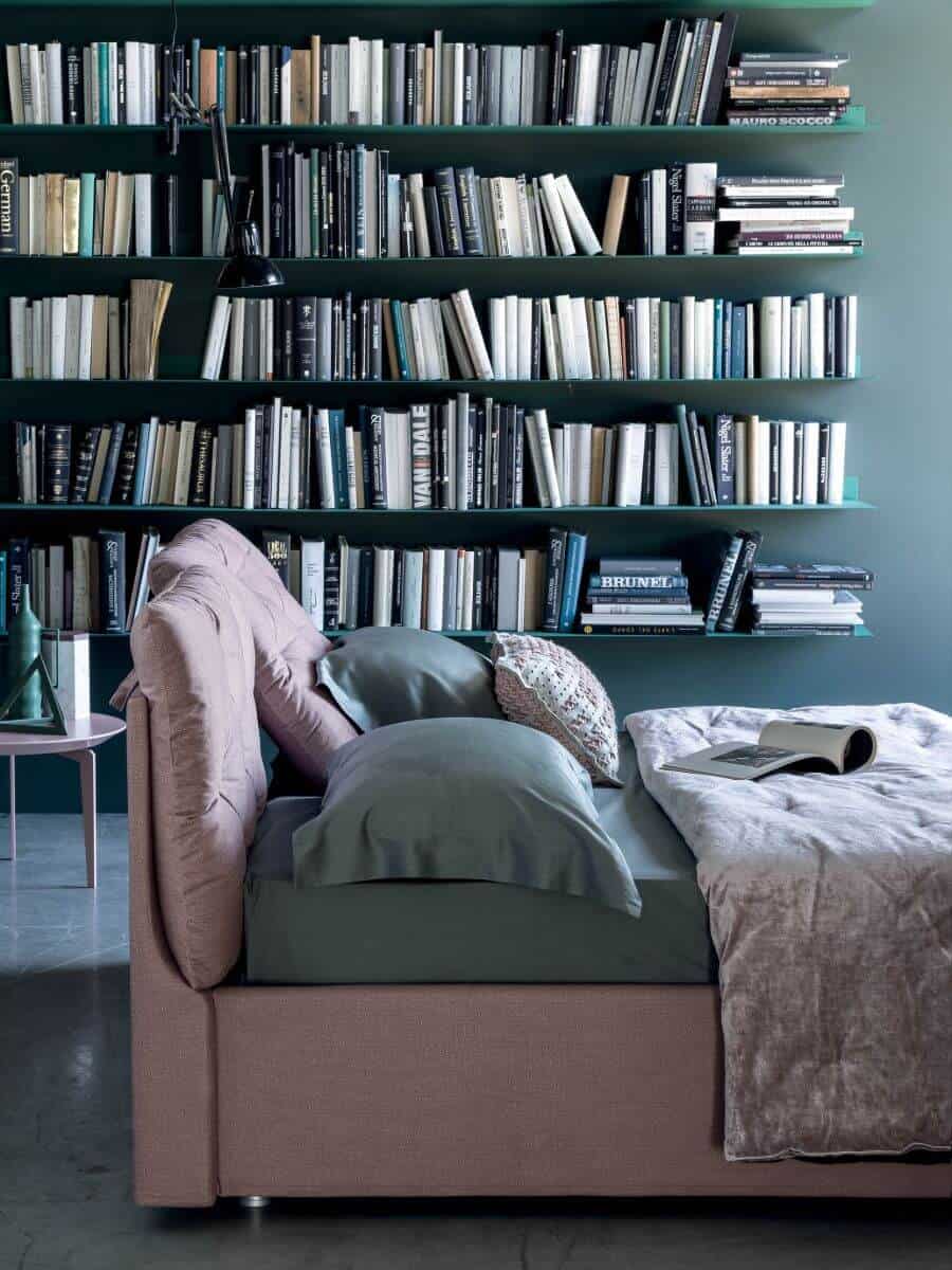 Particolare del letto contenitore Flock