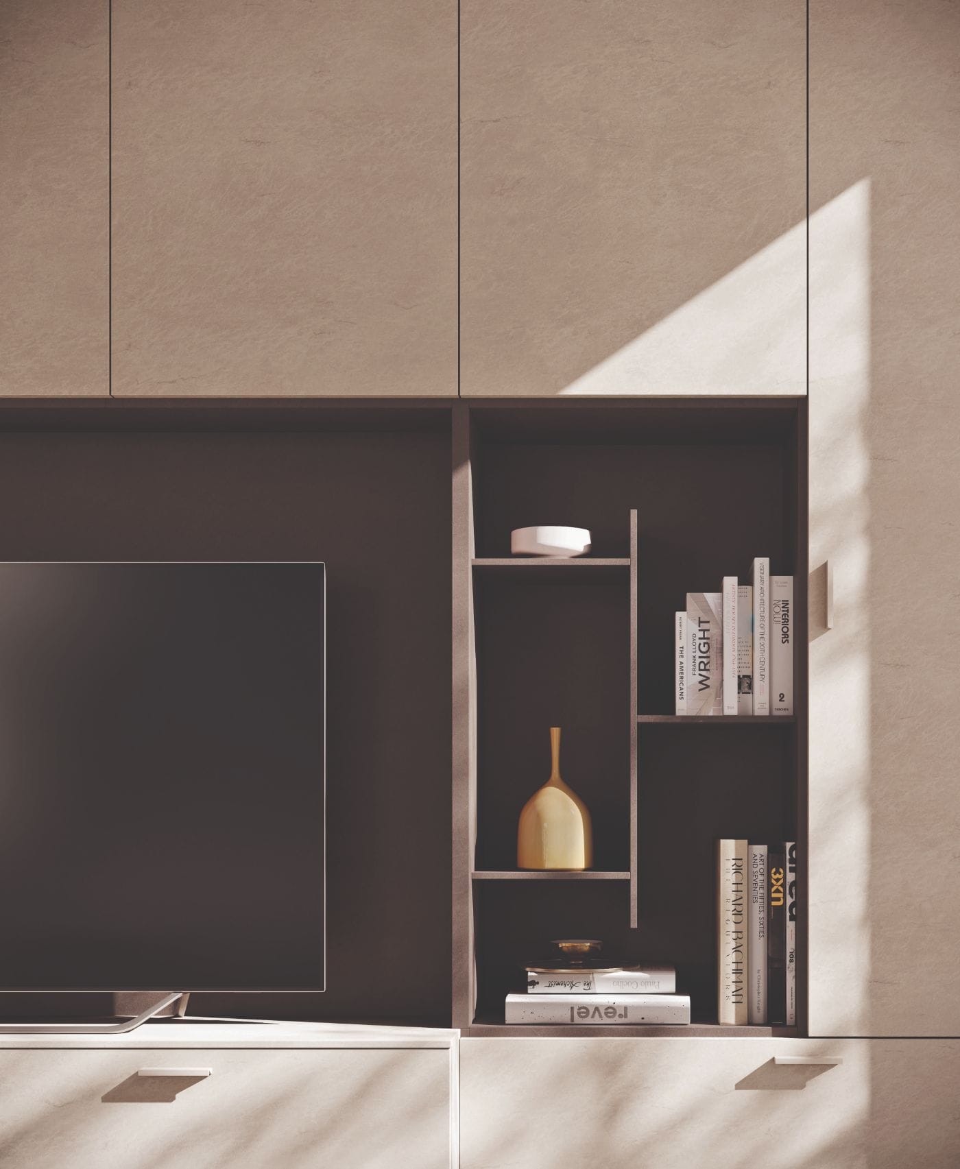 Primo piano del mobile raster tv Vertuo