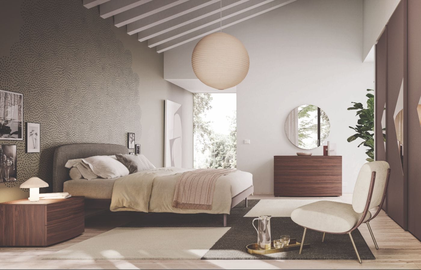 Il letto della collezione Sinaloa visto lateralmente