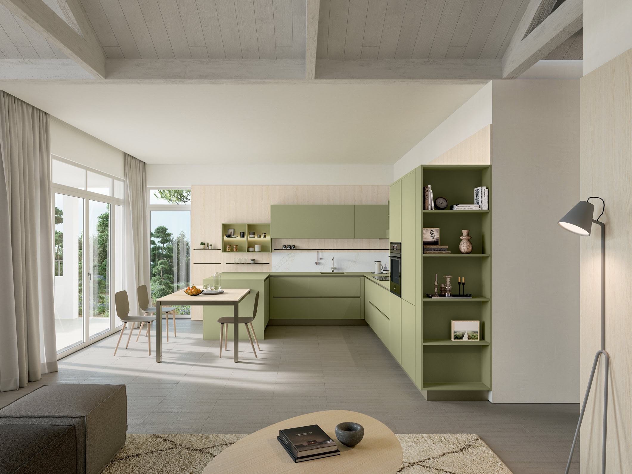 cucina-start-time-angolare-gola-laminato-verde-legno-frassino-penisola-luci-il-mobile-veneta-cucine (2)