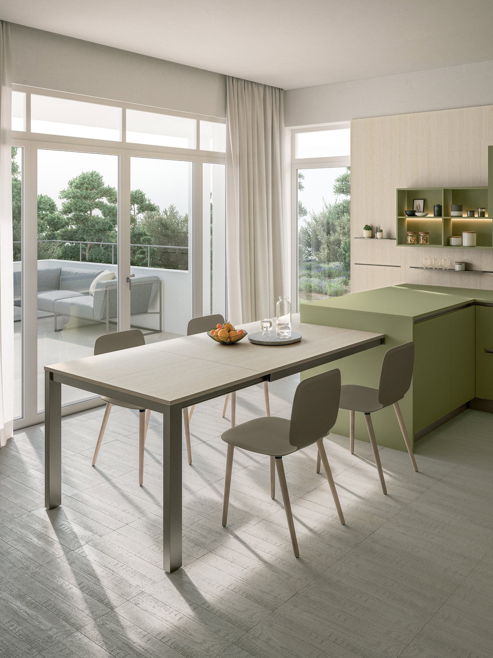 cucina-start-time-angolare-gola-laminato-verde-legno-frassino-penisola-luci-il-mobile-veneta-cucine (5)