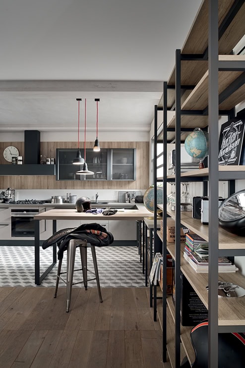 cucina-start-time-lineare-maniglia-laminato-graffiato-rovere-pensili-vetrina-il-mobile-veneta-cucine (3)